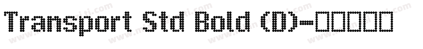 Transport Std Bold (D)字体转换